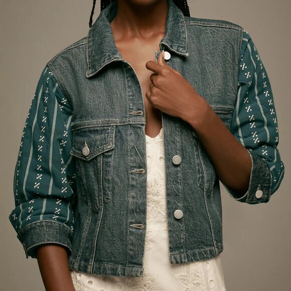 Anthropologie Jackets & Blazers - NWT Anthropologie Pilcro Crafted-Sleeve Denim Jacket, Size M